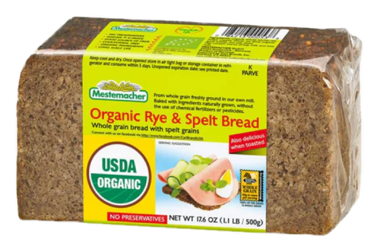Organic Rye & Spelt Bread 500g Product Image
