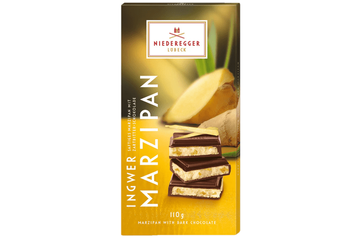 Ginger Marzipan Chocolate Bar 110g Product Image